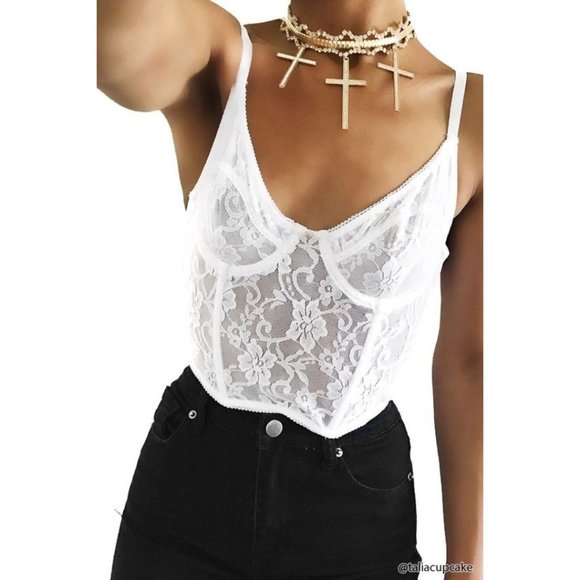 Forever 21 Other - NEW Forever 21 Semi-Sheer Lace Corset